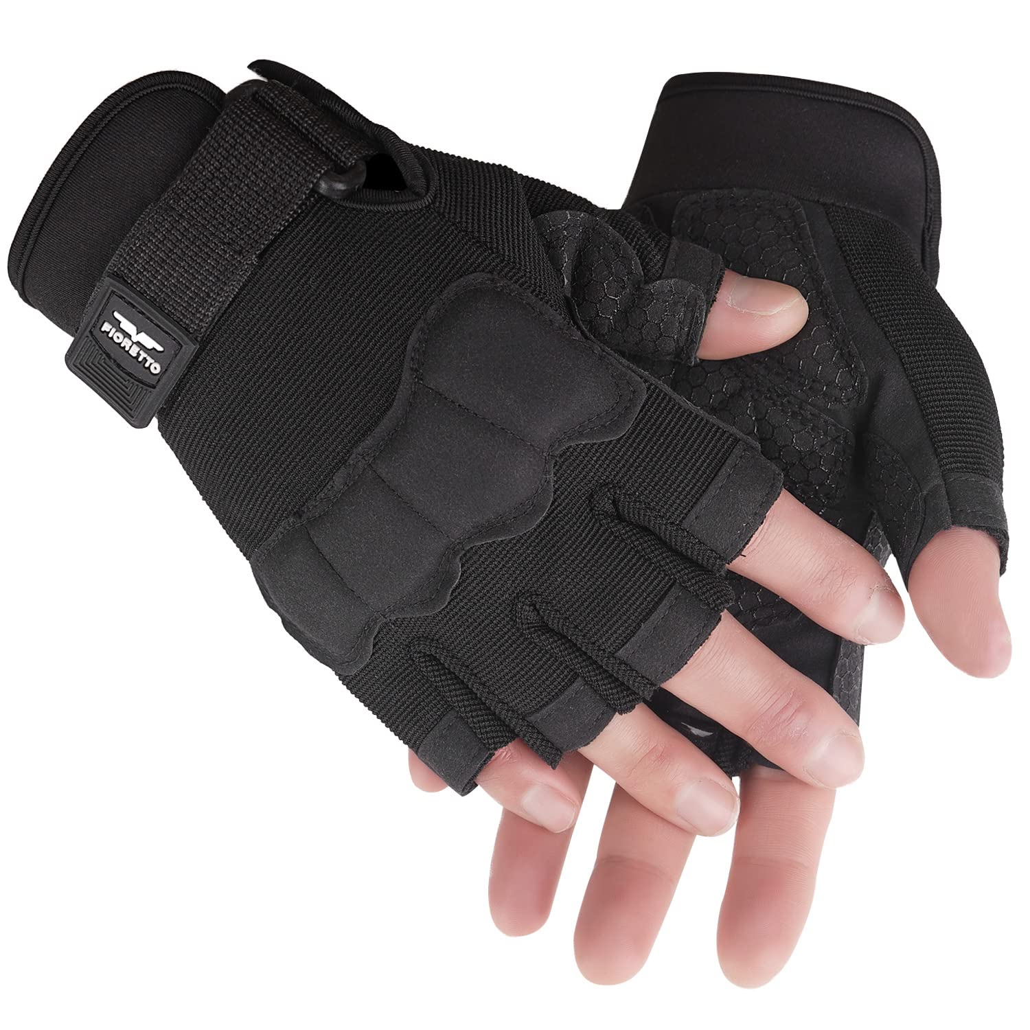 FIORETTO Fingerless Gloves, Half Finger Gloves for Driving, Cycling, Shooting, Hunting, Motorcycle, Climbing, Outdoor Work 215801 - Image 5