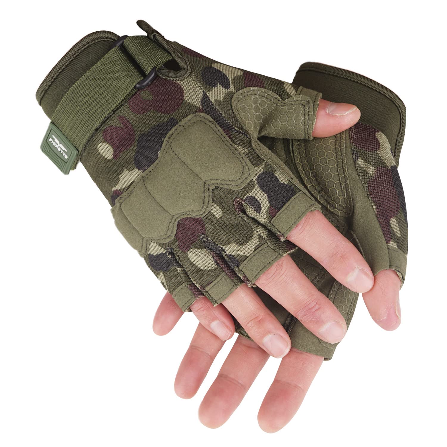 FIORETTO Fingerless Gloves, Half Finger Gloves for Driving, Cycling, Shooting, Hunting, Motorcycle, Climbing, Outdoor Work 215801 - Image 4