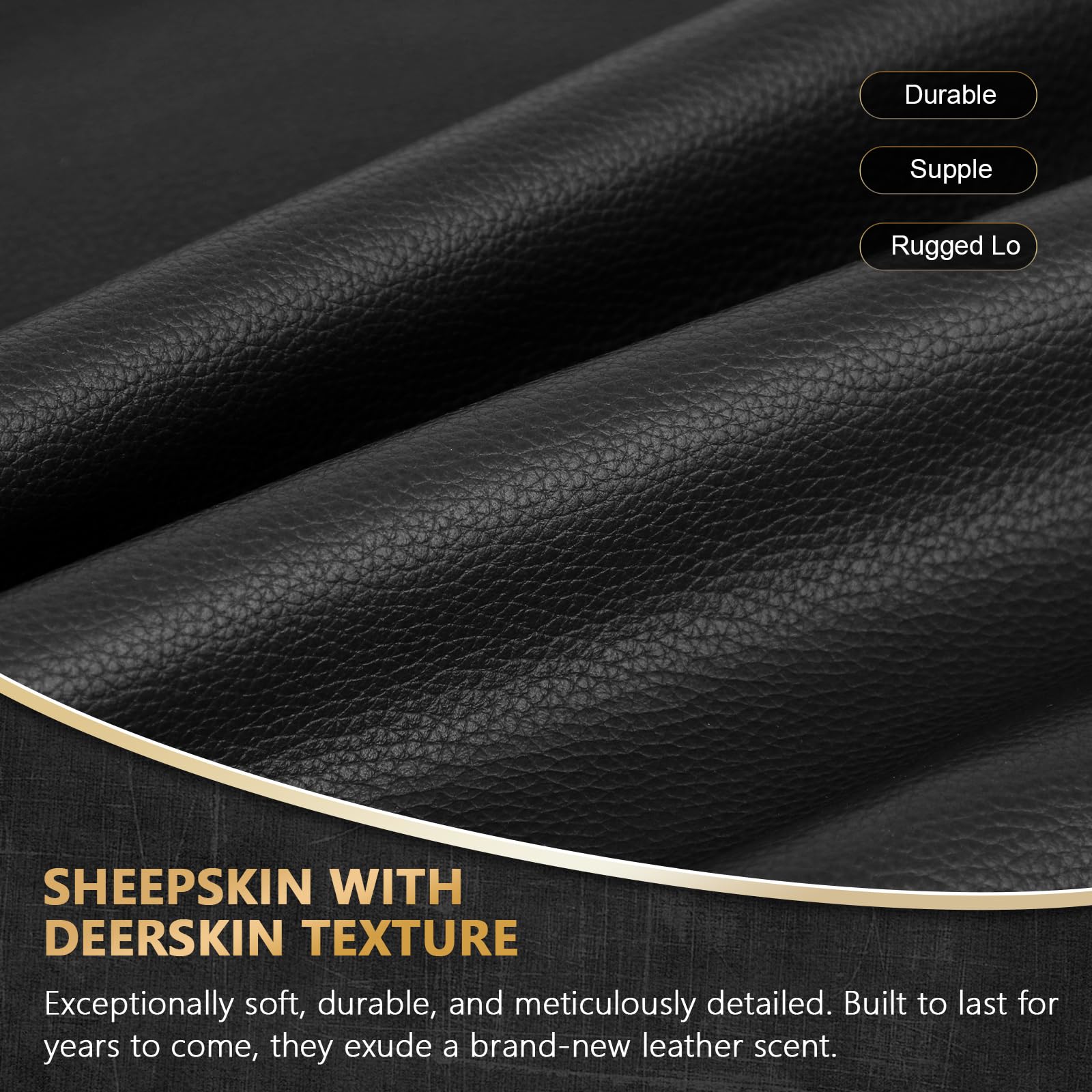 FIORETTO Mens Winter Leather Gloves – Deerskin-Textured Sheepskin Driving Gloves with Cashmere Wool Lining Warm M25002 - Image 4